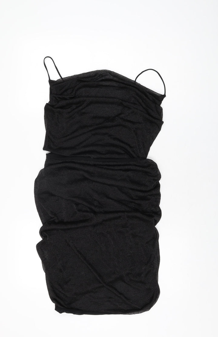 ASOS Womens Black Viscose Bodycon Size 12 Cowl Neck Pullover