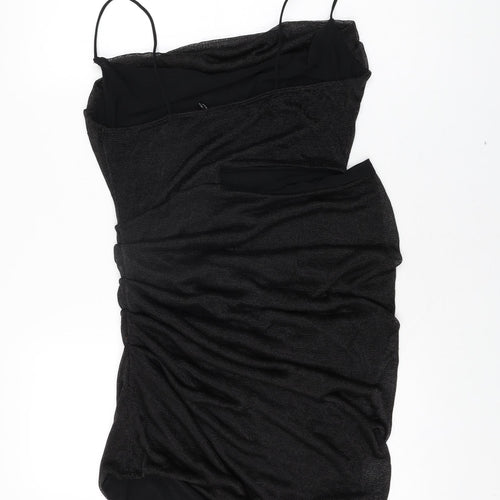 ASOS Womens Black Viscose Bodycon Size 12 Cowl Neck Pullover