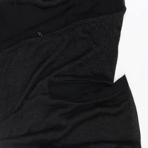 ASOS Womens Black Viscose Bodycon Size 12 Cowl Neck Pullover