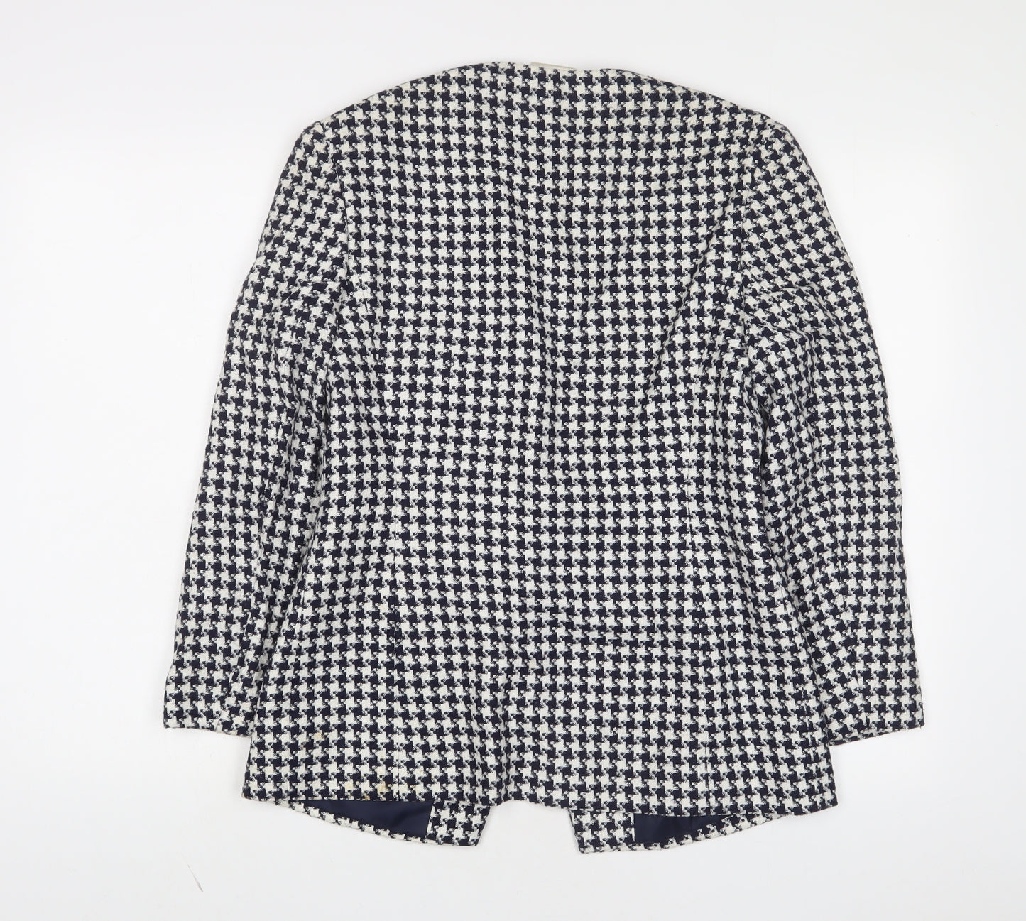 Eastex Womens Blue Herringbone Jacket Blazer Size 10 Button