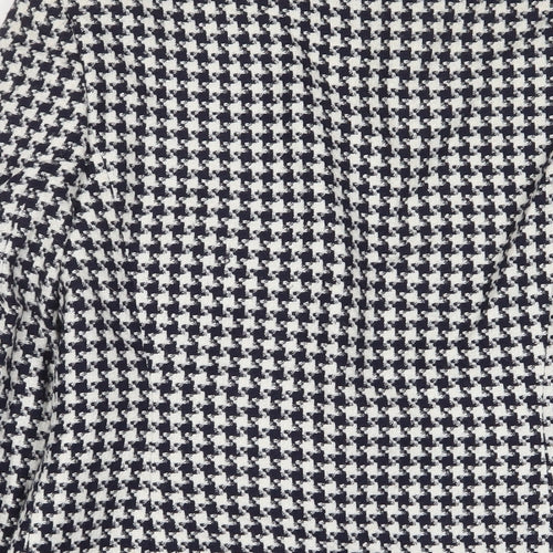 Eastex Womens Blue Herringbone Jacket Blazer Size 10 Button