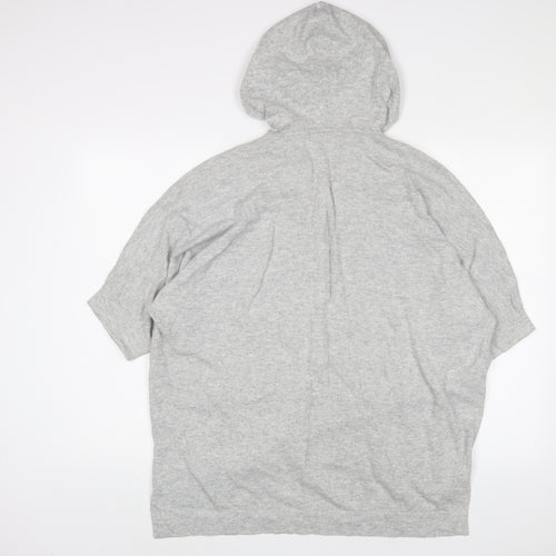Monsoon Womens Grey Acrylic Pullover Hoodie Size S Pullover