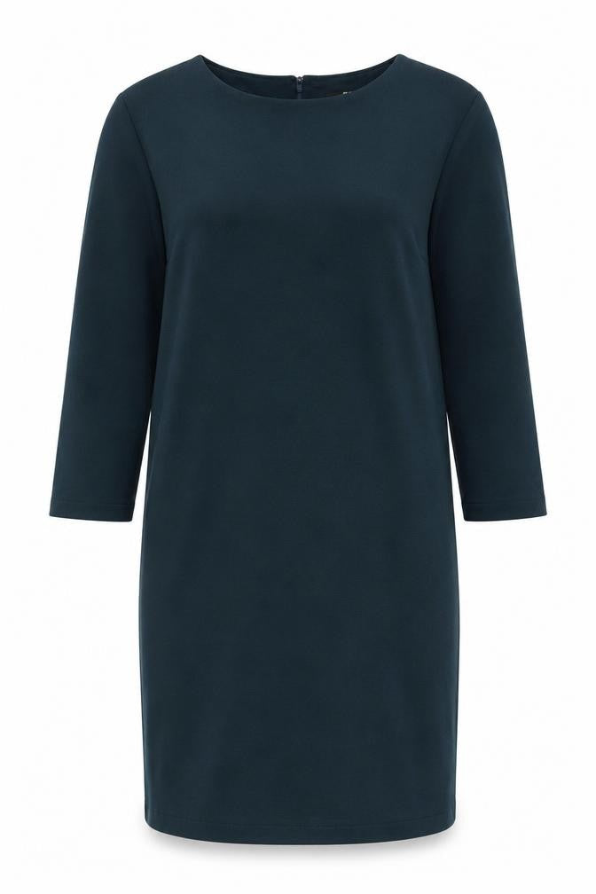 Uniqlo Womens Green Polyester Sheath Size S Boat Neck Zip