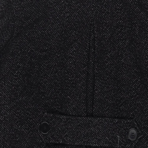 Jigsaw Womens Grey Overcoat Coat Size 14 Button