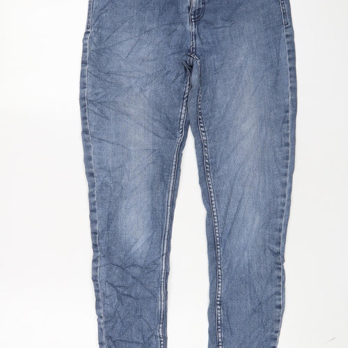 Avenue Womens Blue Cotton Skinny Jeans Size 10 L28 in Regular Zip