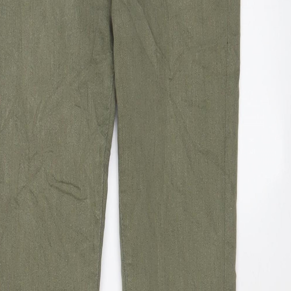 Marks and Spencer Womens Green Cotton Skinny Jeans Size 8 L29 in Regular Zip