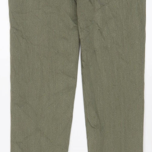 Marks and Spencer Womens Green Cotton Skinny Jeans Size 8 L29 in Regular Zip