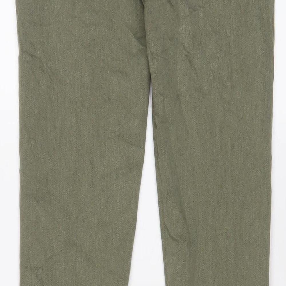 Marks and Spencer Womens Green Cotton Skinny Jeans Size 8 L29 in Regular Zip