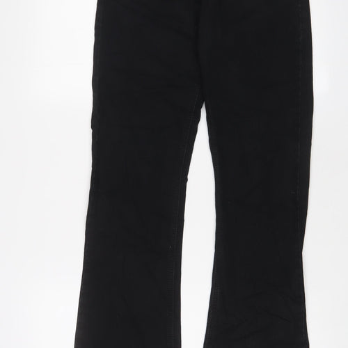 Hot Miami Styles Womens Black Cotton Bootcut Jeans Size 8 L30 in Regular Zip