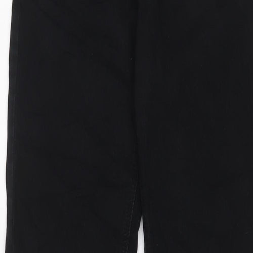 Hot Miami Styles Womens Black Cotton Bootcut Jeans Size 8 L30 in Regular Zip