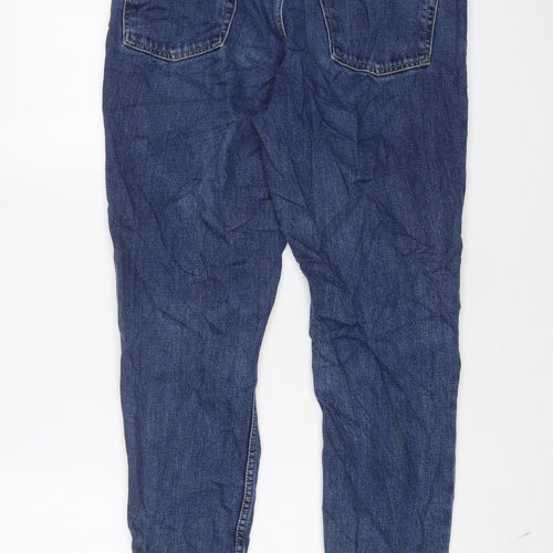 Topshop Womens Blue Cotton Mom Jeans Size 28 in L32 in Regular Zip