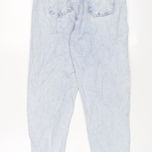 In the Style Womens Blue Cotton Straight Jeans Size 8 L25 in Regular Zip - Belted