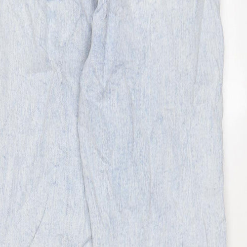 In the Style Womens Blue Cotton Straight Jeans Size 8 L25 in Regular Zip - Belted