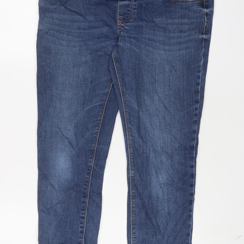 New Look Womens Blue Cotton Skinny Jeans Size 10 L28 in Regular Button