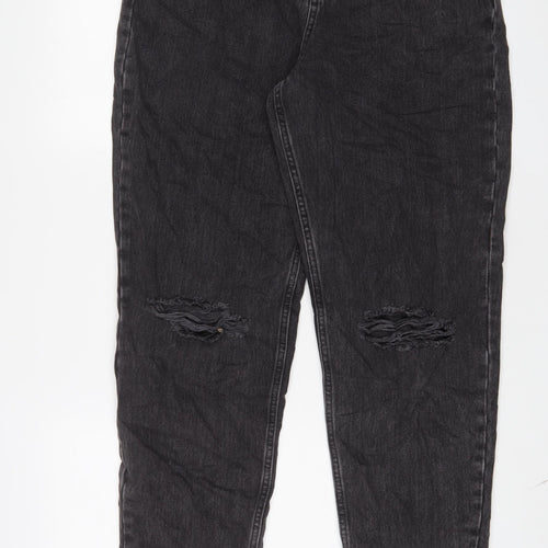 ASOS Womens Grey Cotton Tapered Jeans Size 30 in L30 in Regular Zip