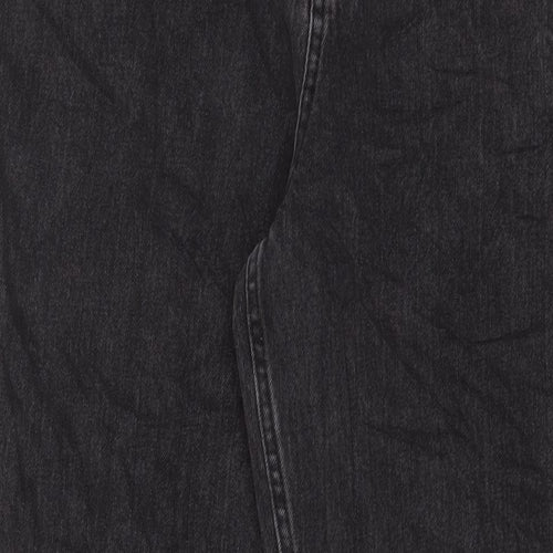 ASOS Womens Grey Cotton Tapered Jeans Size 30 in L30 in Regular Zip