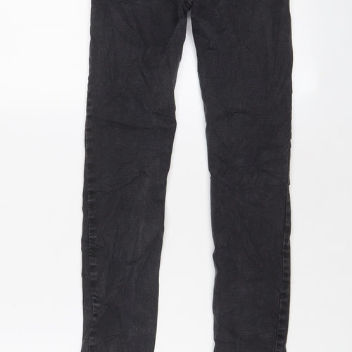 Pull&Bear Womens Grey Cotton Skinny Jeans Size 4 L26 in Regular Zip