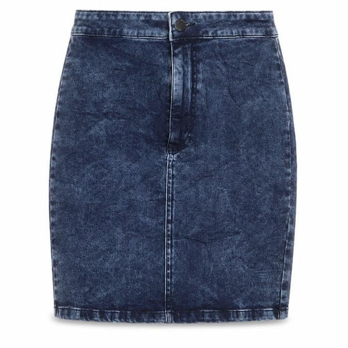 Miss Selfridge Womens Blue Cotton A-Line Skirt Size 12 Zip