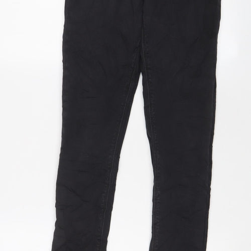 Topshop Womens Black Cotton Skinny Jeans Size 25 in L30 in Regular Zip