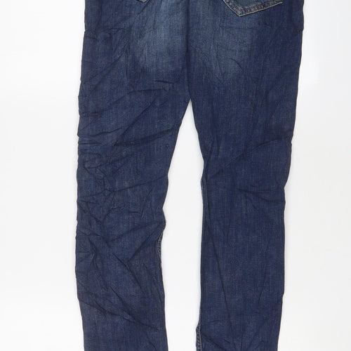 DFND Mens Blue Cotton Skinny Jeans Size 32 in L30 in Regular Zip
