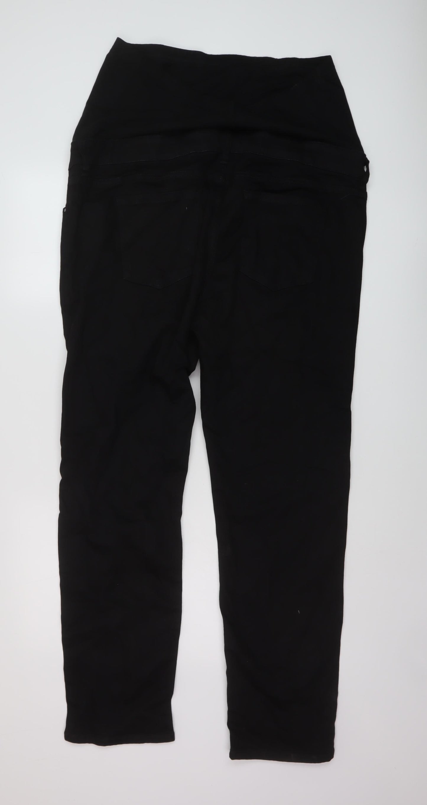 Marks and Spencer Womens Black Cotton Straight Jeans Size 20 L30 in Regular