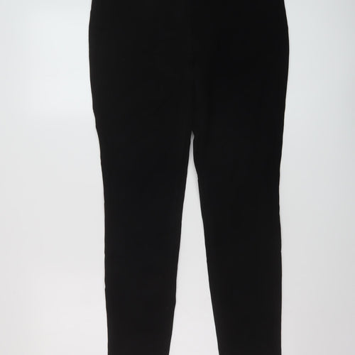 H&M Womens Black Cotton Skinny Jeans Size 12 L28 in Regular Button
