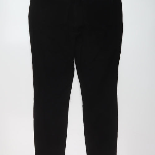 H&M Womens Black Cotton Skinny Jeans Size 12 L28 in Regular Button