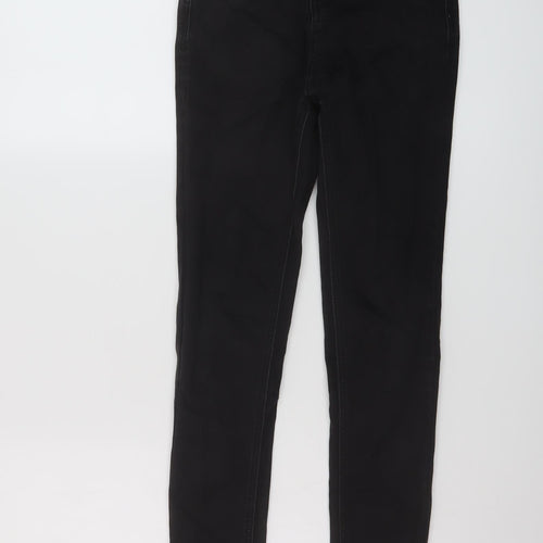 Golddigga Womens Black Cotton Skinny Jeans Size 6 L27 in Regular Button