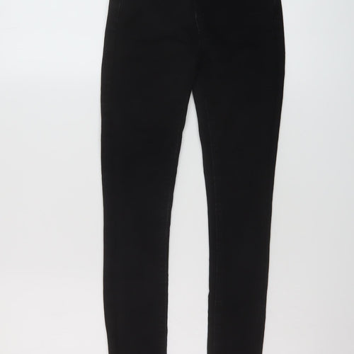Denim & Co. Womens Black Cotton Skinny Jeans Size 8 L25 in Regular Button