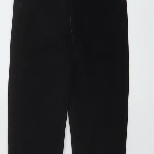 Denim & Co. Womens Black Cotton Skinny Jeans Size 8 L25 in Regular Button