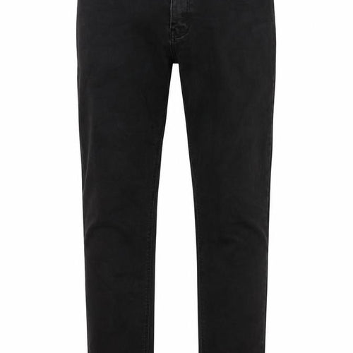 Denim & Co. Mens Black Cotton Straight Jeans Size 34 in L34 in Regular Button