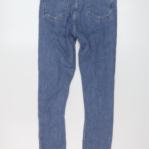 New Look Girls Blue Cotton Skinny Jeans Size 13 Years Regular Button