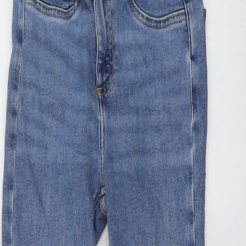 New Look Girls Blue Cotton Skinny Jeans Size 13 Years Regular Button