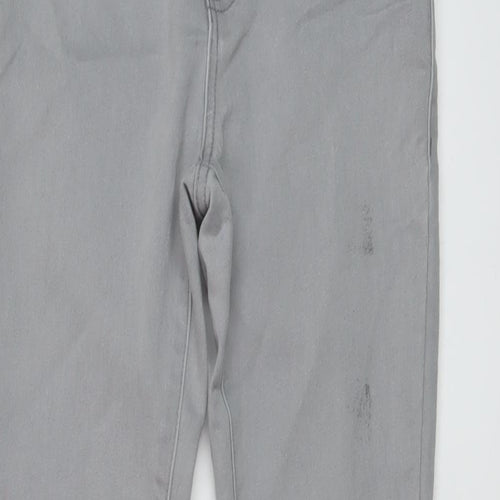 Denim & Co. Womens Grey Cotton Skinny Jeans Size 8 L28 in Regular Button