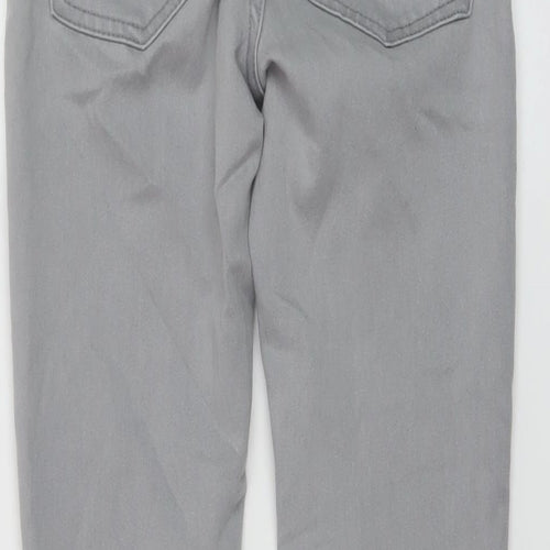 Denim & Co. Womens Grey Cotton Skinny Jeans Size 8 L28 in Regular Button