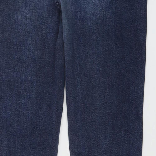 New Look Womens Blue Cotton Skinny Jeans Size 14 L28 in Regular Button
