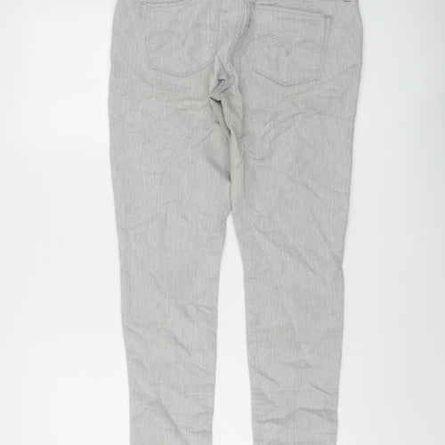 Levi's Womens Grey Cotton Skinny Jeans Size 28 in L29 in Regular Button