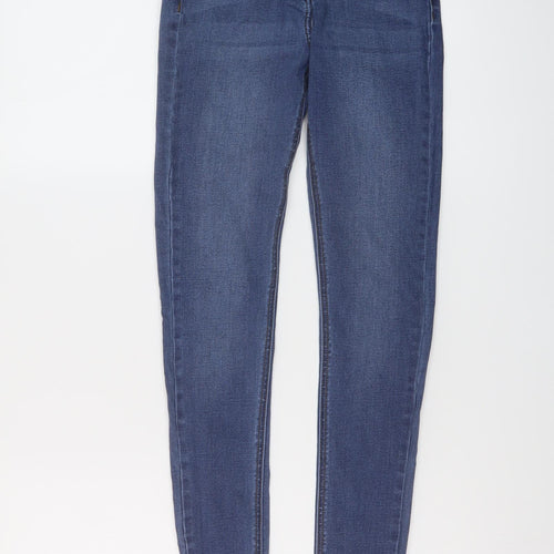 Nutmeg Womens Blue Cotton Skinny Jeans Size 8 L27 in Regular Button
