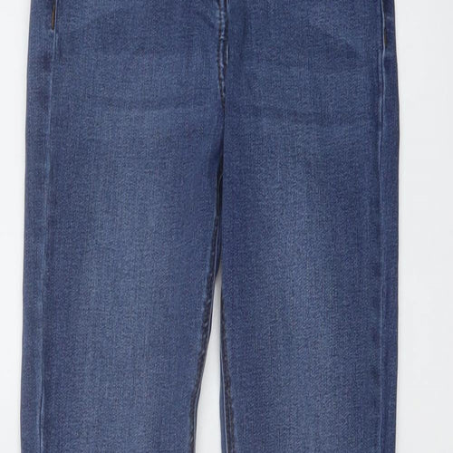 Nutmeg Womens Blue Cotton Skinny Jeans Size 8 L27 in Regular Button