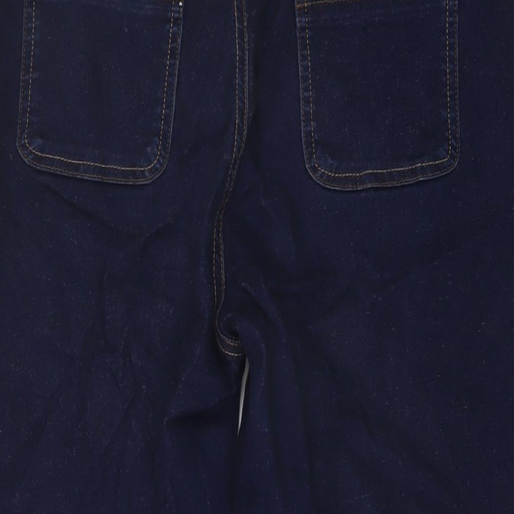 Seasalt Womens Blue Cotton Capri Jeans Size 14 L20 in Regular Button