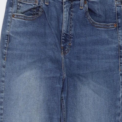 Topshop Womens Blue Cotton Skinny Jeans Size 32 in L24 in Regular Button