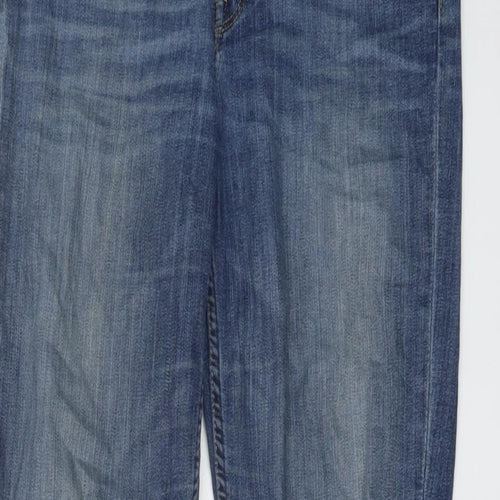 Lee Womens Blue Cotton Skinny Jeans Size 28 in L28 in Regular Button