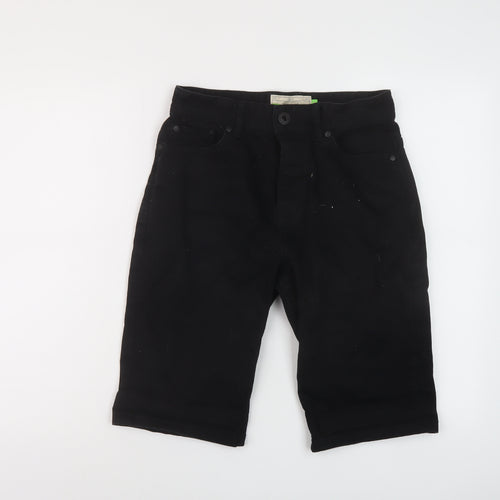 NEXT Mens Black Cotton Bermuda Shorts Size 28 in L12 in Regular Button