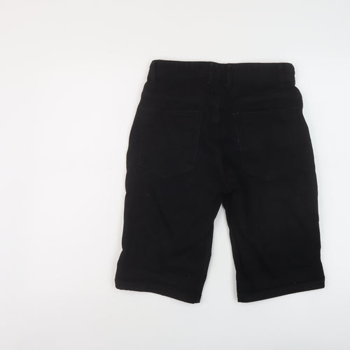 NEXT Mens Black Cotton Bermuda Shorts Size 28 in L12 in Regular Button