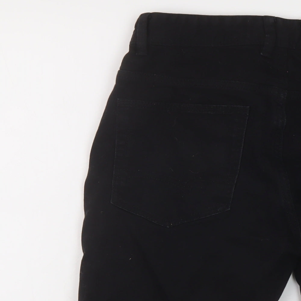 NEXT Mens Black Cotton Bermuda Shorts Size 28 in L12 in Regular Button