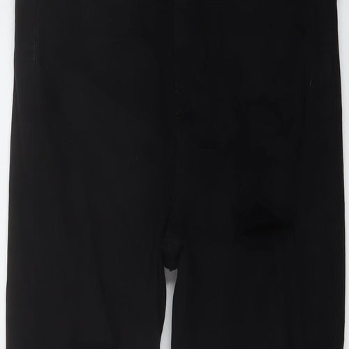 Topshop Womens Black Cotton Skinny Jeans Size 30 in L30 in Regular Button