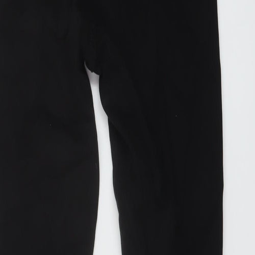 Topshop Womens Black Cotton Skinny Jeans Size 30 in L30 in Regular Button