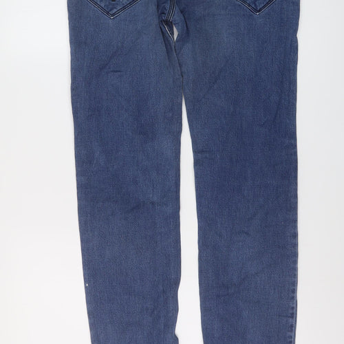 Voodoio Mens Blue Cotton Straight Jeans Size 32 in L31 in Regular Button