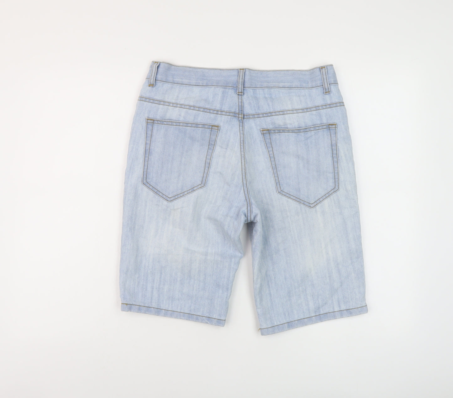 Denim & Co. Mens Blue Cotton Bermuda Shorts Size 30 in L11 in Regular Button