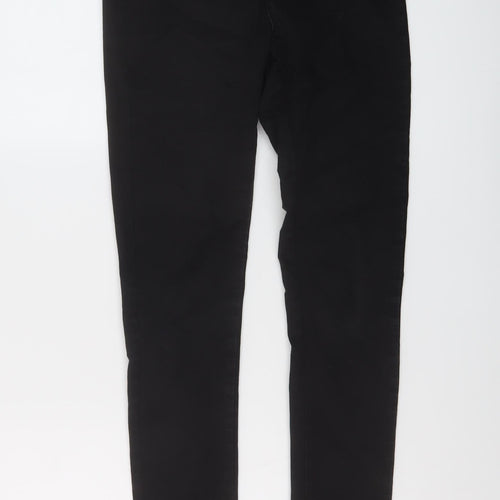 Miss Selfridge Womens Black Cotton Jegging Jeans Size 10 L30 in Regular Button